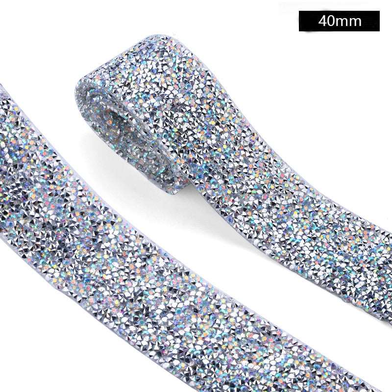 1 Yard Sewing Trim Crystal Motif Strass Hot Fix Rhinestone Tape